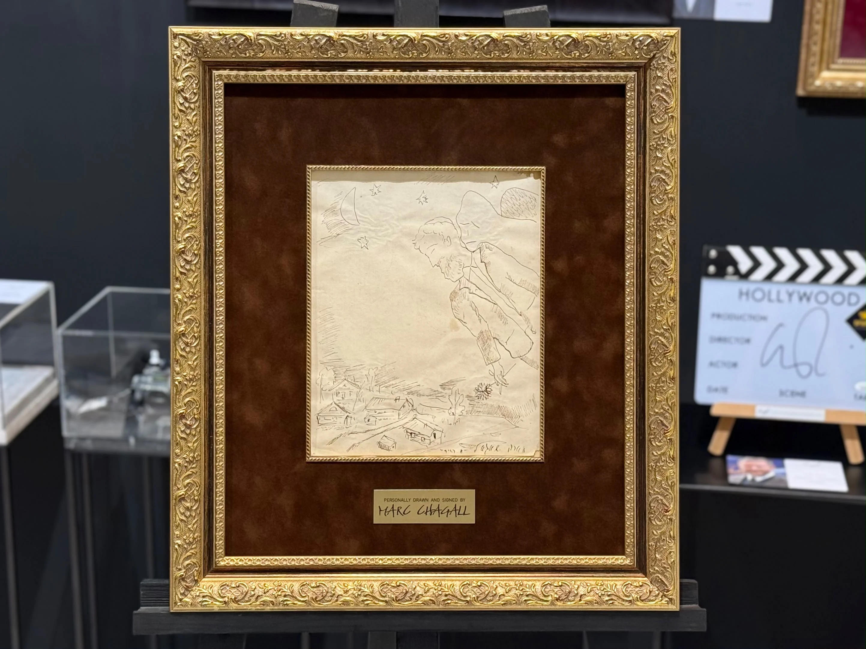 Marc Chagall — Hand-drawn Drawing with Autograph