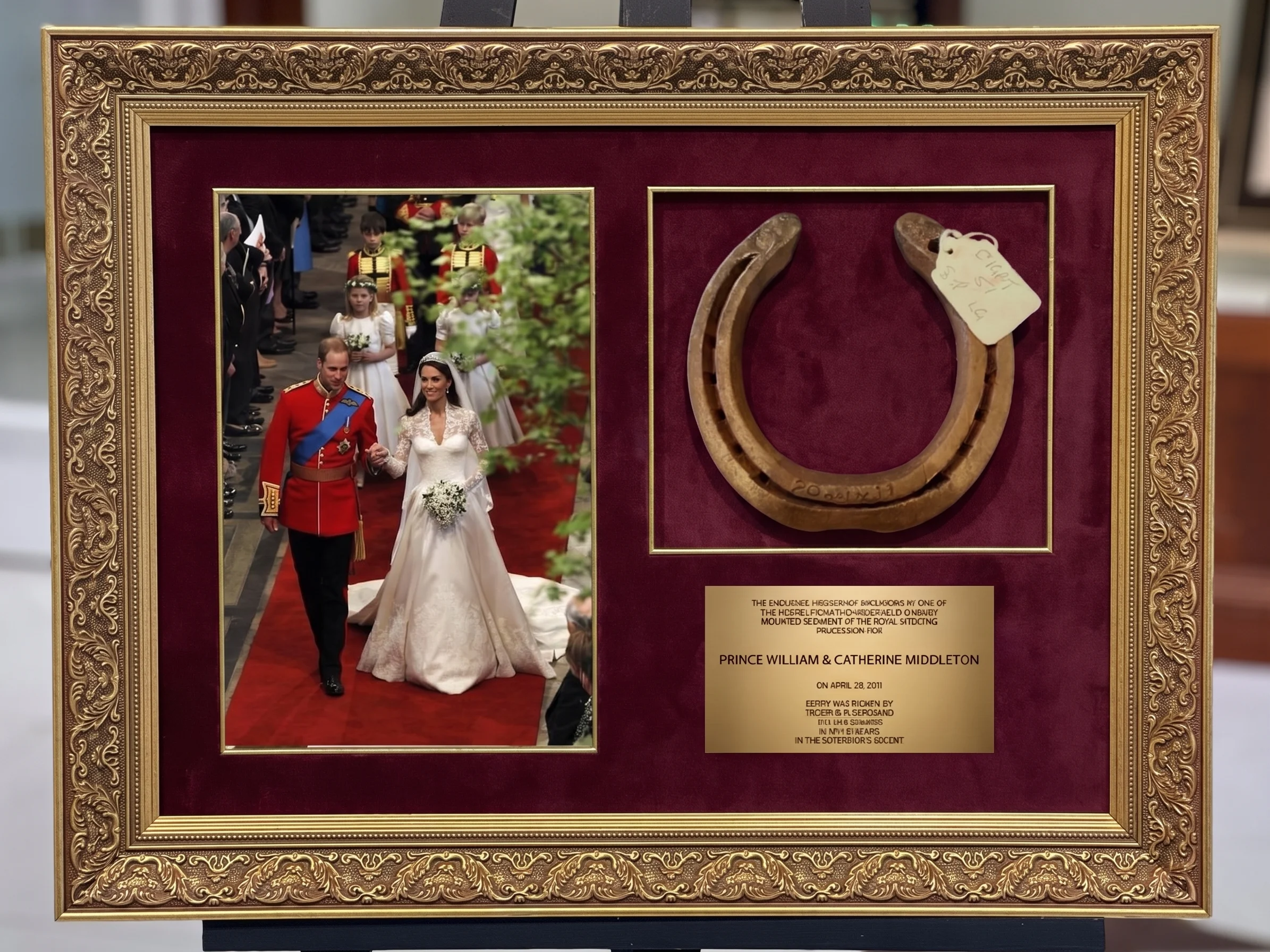 Prince William and Catherine Middleton — Horseshoe from the Royal Wedding